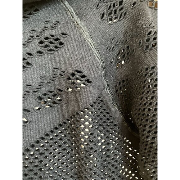 Free People Movement Black Mesh Stretchy Crop Women’s Athletic Hoodie, M/L - Picture 10 of 12